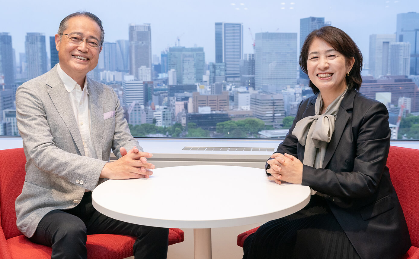 代表取締役 社長 池田雅一とCDIO / 主席研究員 矢島洋子の写真