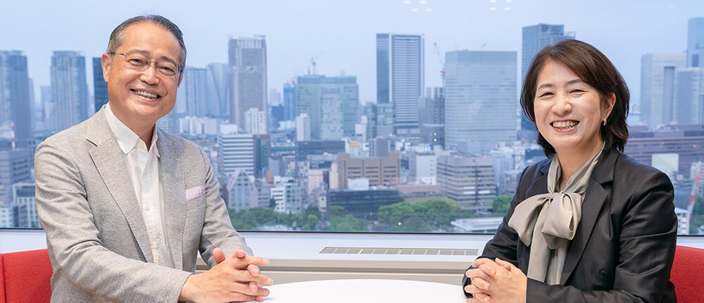 代表取締役 社長 池田雅一とCDIO / 主席研究員 矢島洋子の写真